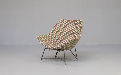 Saporiti - Augusto Bozzi - Fauteuil (1) - Kosmos fauteuil - Steel, Textiles