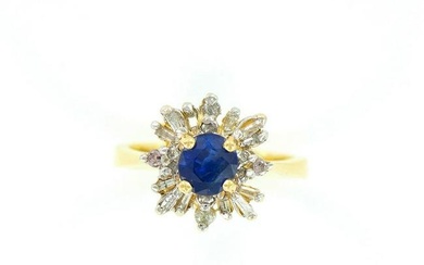 Sapphire and Diamond Ring, 14K Gold