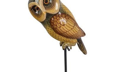 Sergio Bustamante b.1942 Wise Owl Bird Sculpture