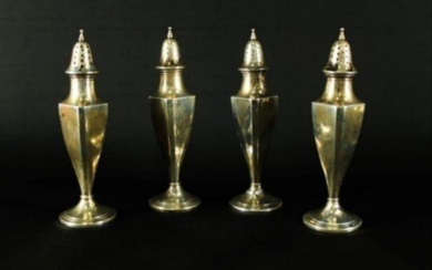 Set Of 4 Sterling Salt Shakers