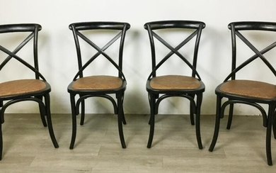 Set of 4 Black Side Chairs
