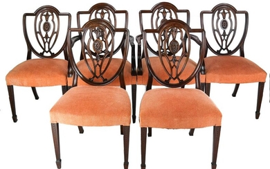Set of 6 Shield Back Dining Chairs