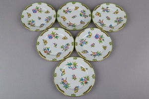 Set of Six Herend Queen Victoria Dessert Plates II., 6