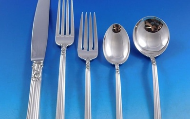 Silver Plumes by Towle Sterling Silver Flatware Set for 8 Service 49 pcs Dinner