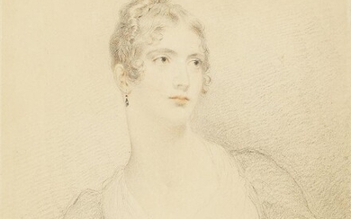 Sir Thomas Lawrence PRA, British 1769-1830- Mrs Samuel Risby Whitehorne, bust-length; black and red chalk on paper, signed with initials and dated '1808' (lower left), 23 x 18.4 cm. Provenance: The sitter, and then by descent to Major Arthur C...