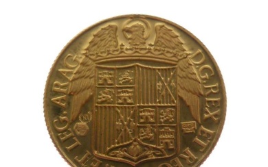 Spanish Numismatica Iberica 22ct gold Commemorative coin, in presentation...
