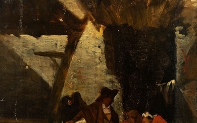 Spanish school; late 19th century. "Costumbrist scene". Oil on canvas.