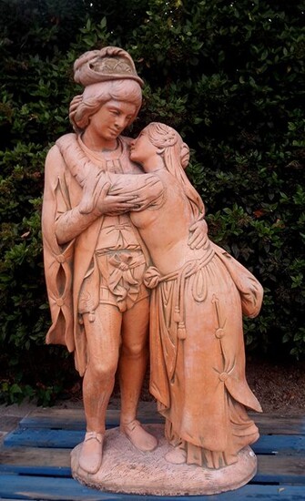 Statue depicting Romeo and Juliet - Composite - 20th century