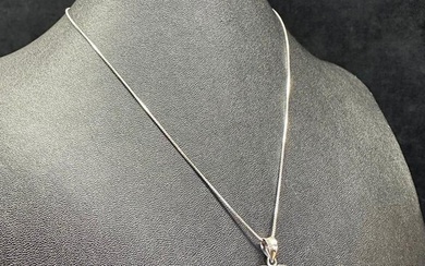 Sterling Silver Heart Necklace & Earring Set