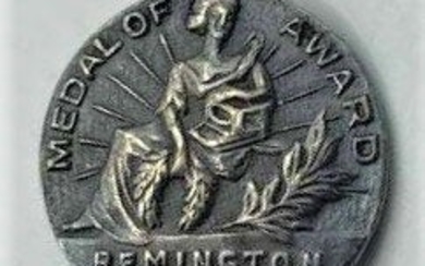 Sterling Silver Pin Remington Typewriter Medal of Award