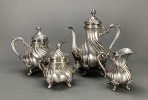 Sterling Silver Tea and Coffee Service. 4 pieces.