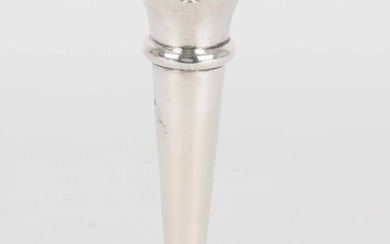 Sterling silver orchid vase, English early 20th century