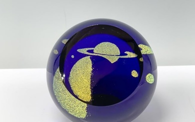 Studio Art Glass GES Saturn Paperweight