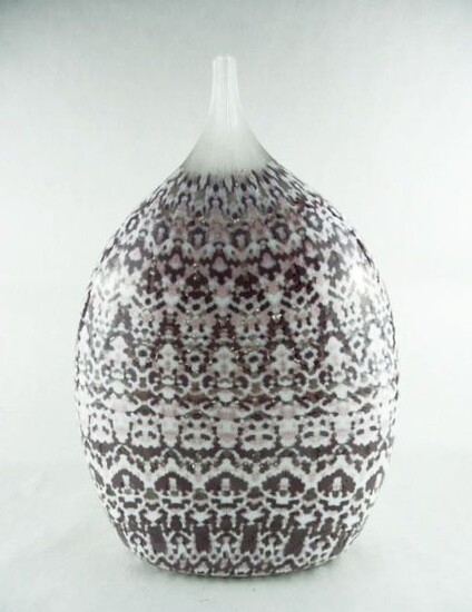 Tartari Lorenzo Marty - Marty Glass Murano - 'Arabesque' Series 'Lace' vase - Unique piece - Arabesque Merletto