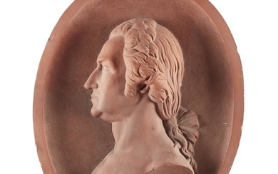 Terracotta portrait bust plaque of George Washington New York...