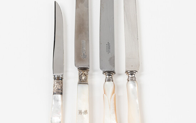 Three Cased Mother-of-pearl-handled Knives