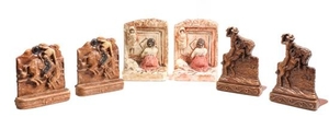 Three Sets of Contemporary Western Motif Book Ends