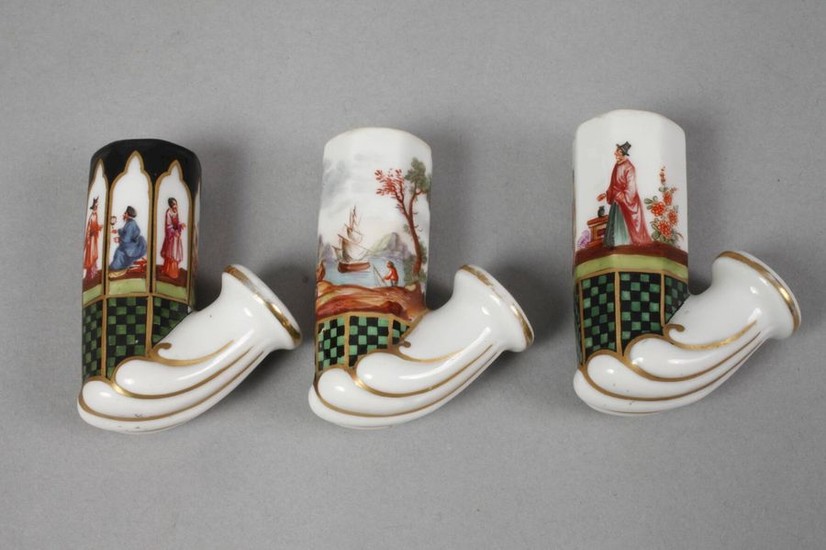 Three porcelain pipes