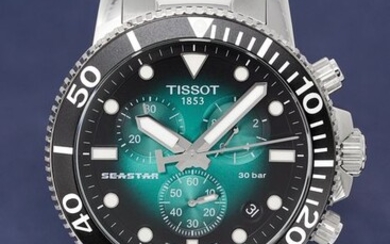 Tissot - Chronograph Watch SEASTAR 1000 Green - T1204171109101 + FREE SHIPPING - Men - 2011-present