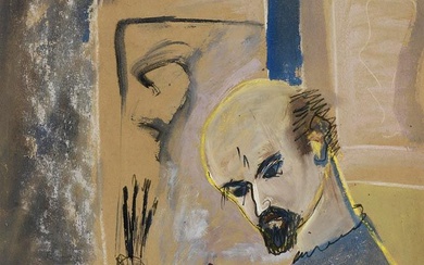 Tony O'Malley (1913-2003) Self Portrait - Piazza Studio (1960)