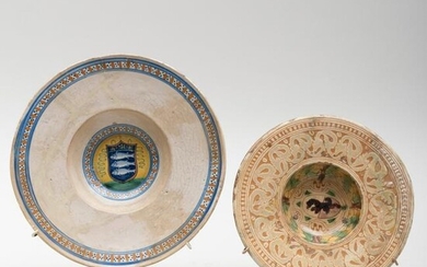 Two Continental Majolica Dishes