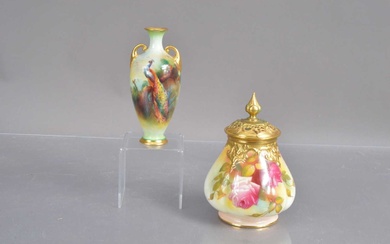 Two Royal Worcester 1920s porcelain items