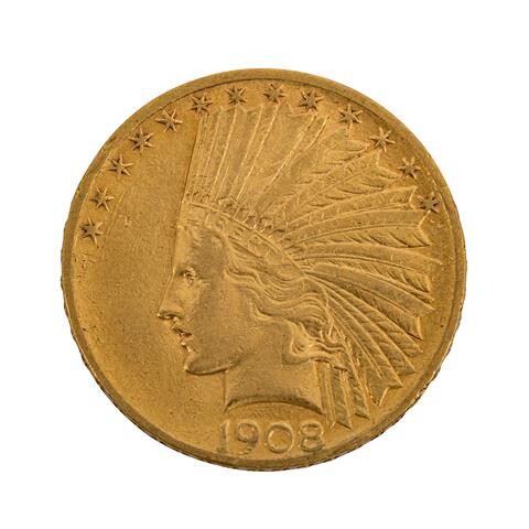 USA/GOLD -10 Dollars 1908, Indian Head, ss+