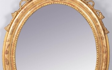 VICTORIAN GILTWOOD AND COMPOSITION MIRROR, 19TH CENTURY