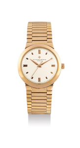 Vacheron Constantin. A Very Rare Pink Gold Centre Seconds Chronometre Wristwatch with Pink Gold Gay Freres Bracelet