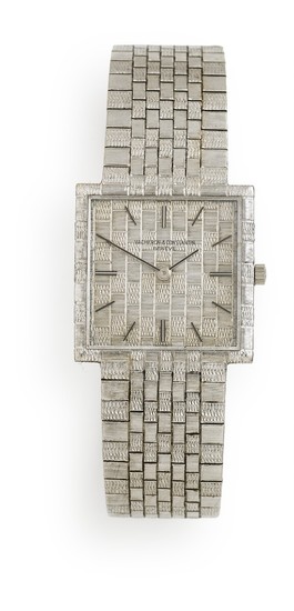Vacheron Constantin: A lady's wristwatch of 18k white gold, ref. 7048. Mechanical movement with manual winding. 1971.