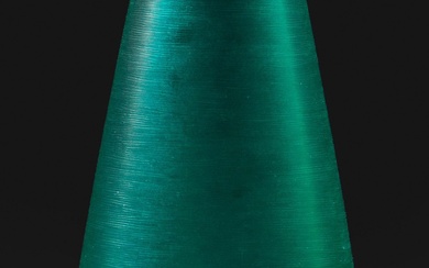 Vase "Inciso" de Venini Forme élancée de la fiole. Verre de recouvrement "Sommerso", incolore, vert...