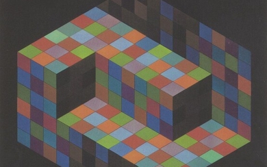 Victor Vasarely, French/Hungarian 1908-1997- Gesalt, 1971; offset lithograph in colours on wove, signed, titled and numbered 1/250 in pencil, from Hommage à l'Hexagone, published by Editions du Griffon, Switzerland, with their inkstamp, image 45 x...