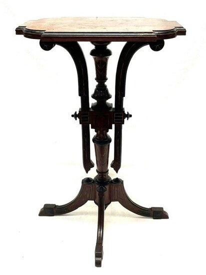 Victorian Renaissance Revival Carved Walnut Candle