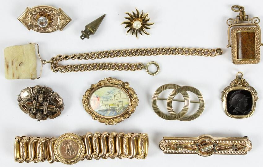 Victorian gold jewelry & thobs