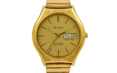 Vintage Bulova Dual Day Set-O-Matic Gold Plated Gents