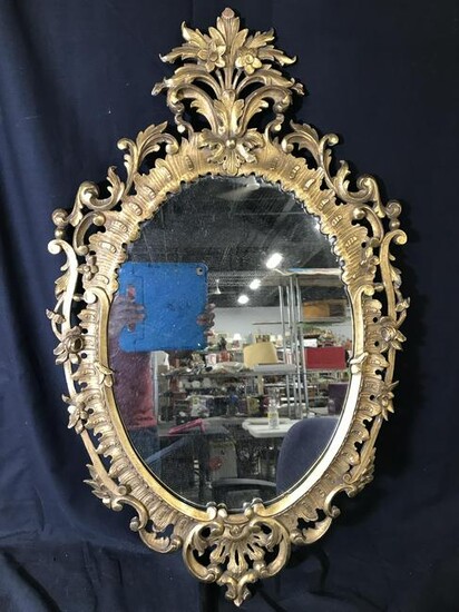 Vintage Gold Toned Ornate Gilt Frame Mirror