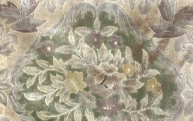 Vintage Handmade Floral Detailed Wool Rug