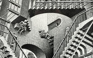 Vintage M. C. Escher Print, Relativity