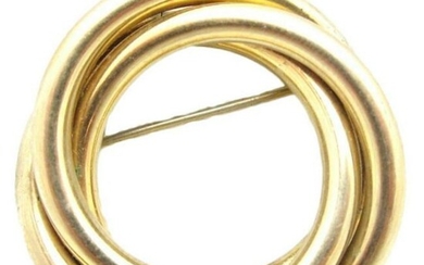 Vintage Signed 12kt Gold Filled Circle Brooch Pin