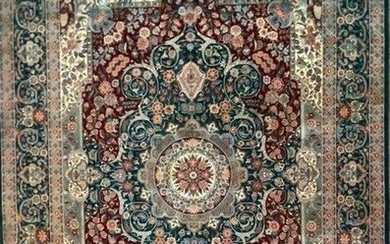 Vintage Tabriz Hand Knotted Rug, Wool, 9 x 12', Wool