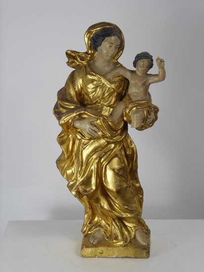 Virgin and child (1) - Terracotta - Late 18th century