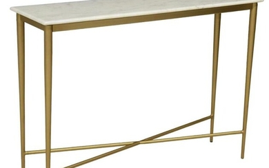 WEST ELM NEVE MODERN MARBLE-TOP CONSOLE TABLE