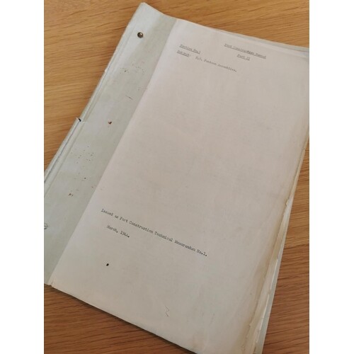 Militaria WWII Notes on Floating 'Bailey' Bridge Equipment D...
