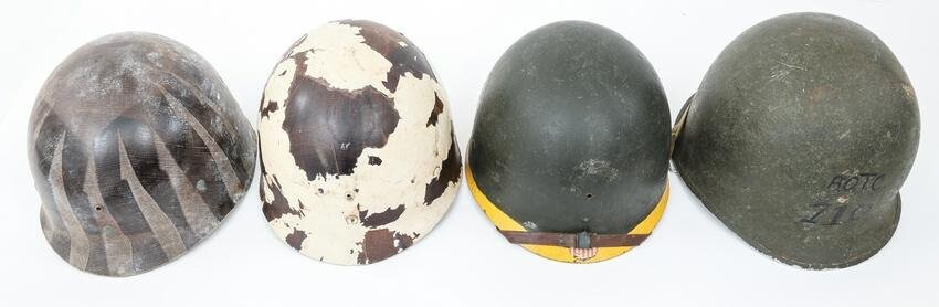 WWII US ARMY M1 COMBAT HELMET & 2 EXTRA LINERS