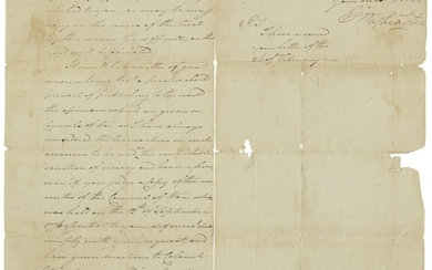 Washington, George. Manuscript letter signed, to General Alexander McDougall, 2 March 1782