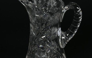 Water Pitcher, American Brilliant Cut Glass