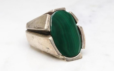 Wesley Emmons Sterling Silver Malachite Ring