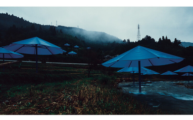 Wolfgang Volz: Nakasato Setogawa, Uphill Fog; Three in the Panel of The Umbrellas, Japan-USA (2)