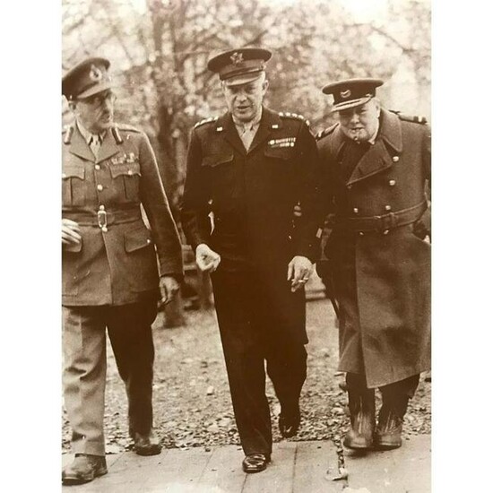 World War II Eisenhower, Churchill Photo Print
