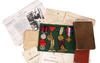 World War One (WW1) DCM group of medals, awarded to Private ...